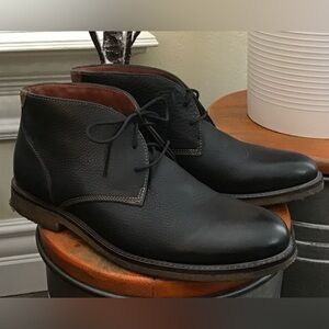 Johnston & Murphy Black Chukka Leather 3/4 Ankle Boots